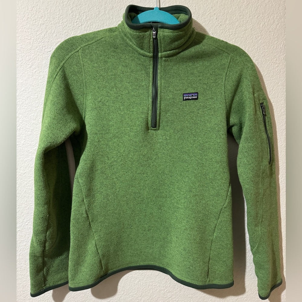 Women’s Patagonia Green Fleece 1/2 Zip Pullover Size Small